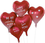 Σετ 5 Μπαλόνια Foil Κόκκινα Καρδιές