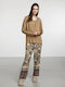 Penye Mood Sommer Damen Pyjama-Set Braun