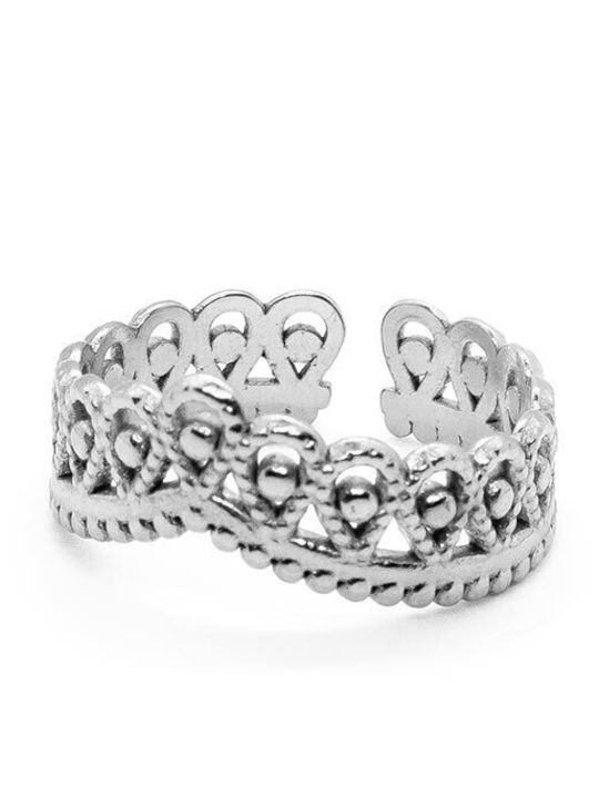 Piercing.gr Дамски Пръстен от Стомана Позлатен