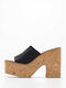 Jeffrey Campbell Chunky Heel Piele Mules Black