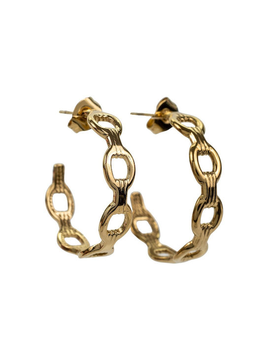 FantazyStores Earrings Hoops Gold Plated