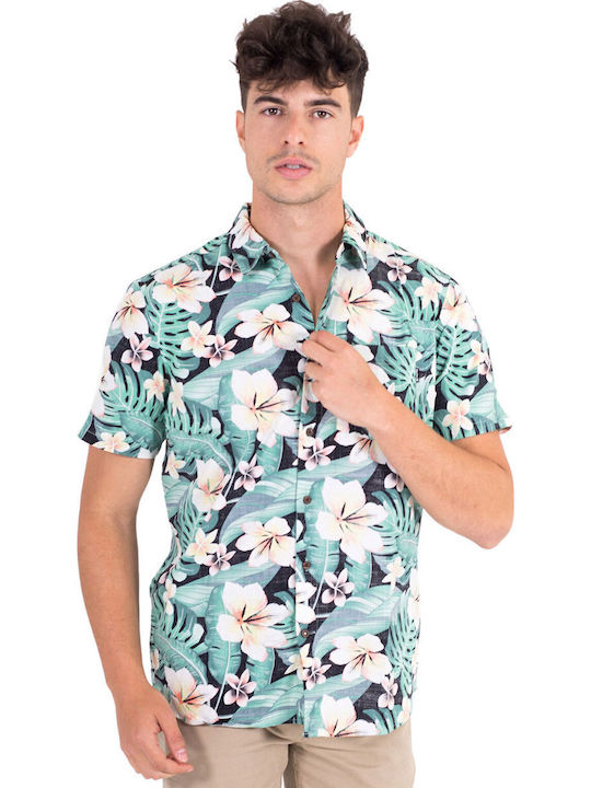Cu mânecă scurtă Cămașă Floral Multicolor