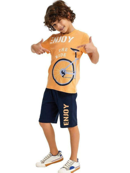 Roly Poly Kids Clothing Set with Shorts Orange 2 Pieces
