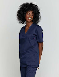 Velilla Unisex Ιατρική Μπλούζα Navy Μπλε