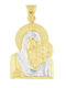 Eforo Pendant Kids Talisman with the Virgin Mary made of Gold 14K PA11400177
