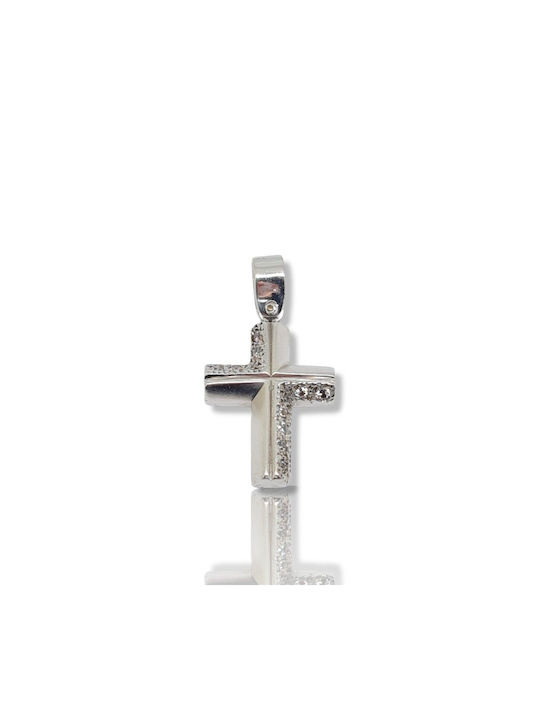 Mentzos Weißgold Kreuz 14K