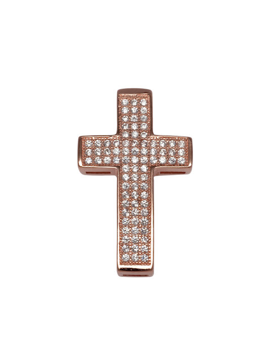 Silverline Women's Cross from Rose Gold Plated Silver