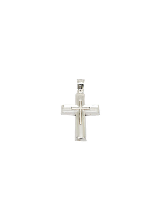 Mentzos Weißgold Kreuz 14K