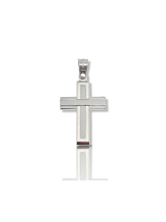 Mentzos Weißgold Kreuz 14K