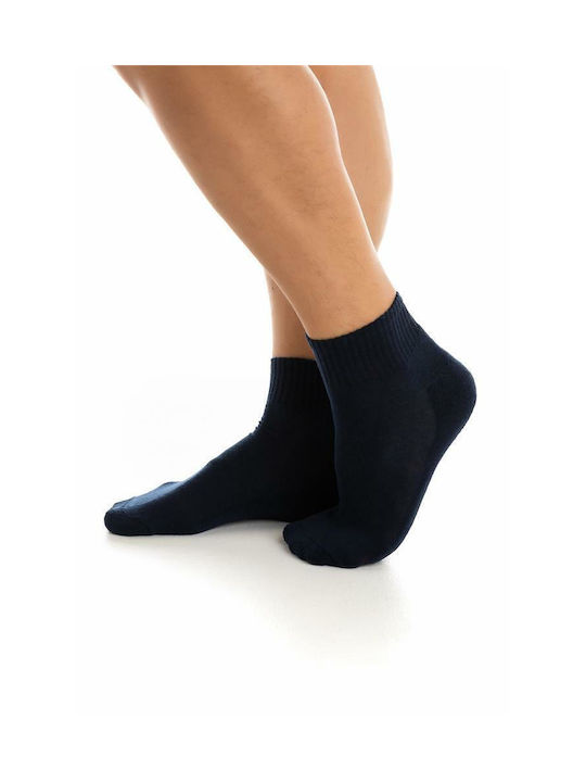 Inizio Men's Solid Color Socks BLUE