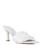 Mules with Thin High Heel in White Color