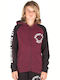 Kids Sweatshirt Cardigan with Hood Burgundy