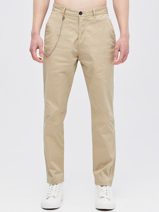 Aristoteli Bitsiani Men's Trousers Chino in Loose Fit Beige