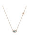 Necklace from Rose Gold 9 K with Zircon