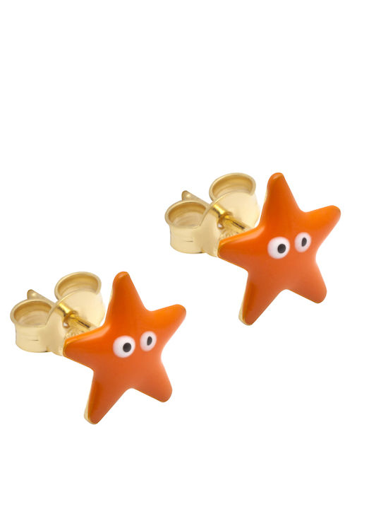 Woofie Παιδικά Σκουλαρίκια Καρφωτά Αστέρια από Ασήμι