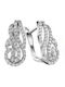 Eforo Kids Earrings Studs with Stones from White Gold 14K