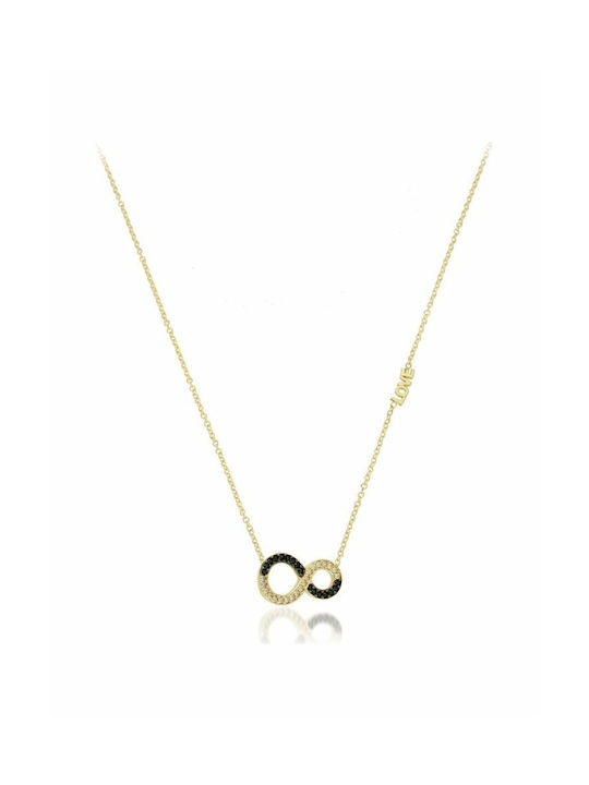 Paraxenies Necklace Infinity from Gold 9 K