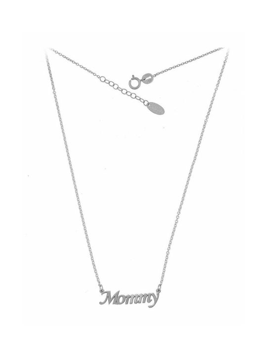 Paraxenies Necklace Mum from White Gold 9 K