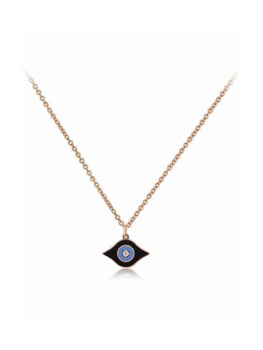 Paraxenies Halskette Auge aus Gold 14K