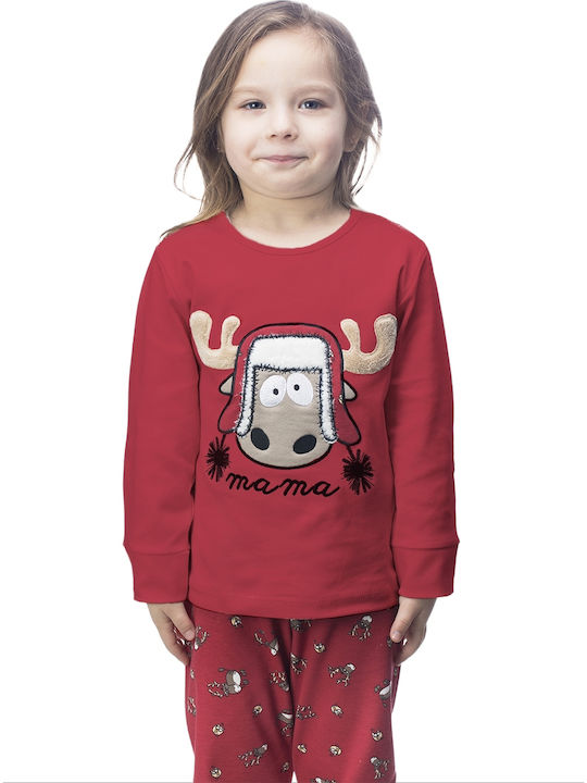 Galaxy Kids' Pajamas Winter Red