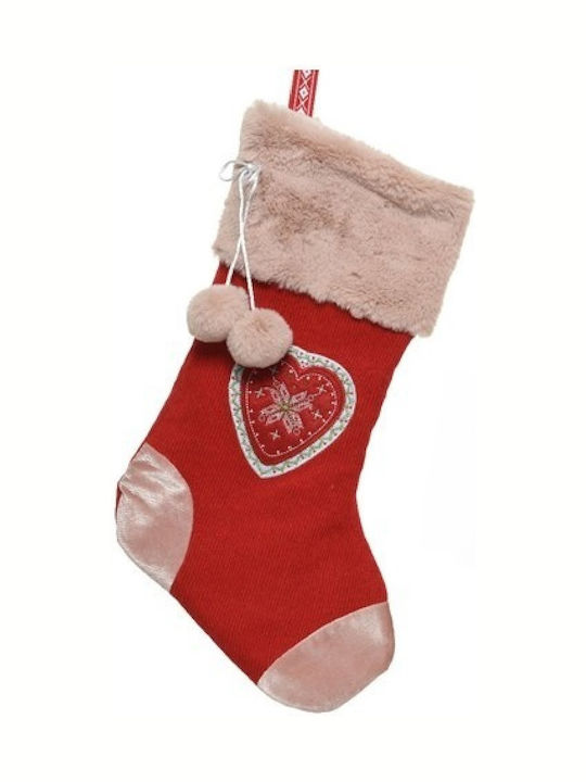 Christmas Decorative Stocking 45 cm High Red