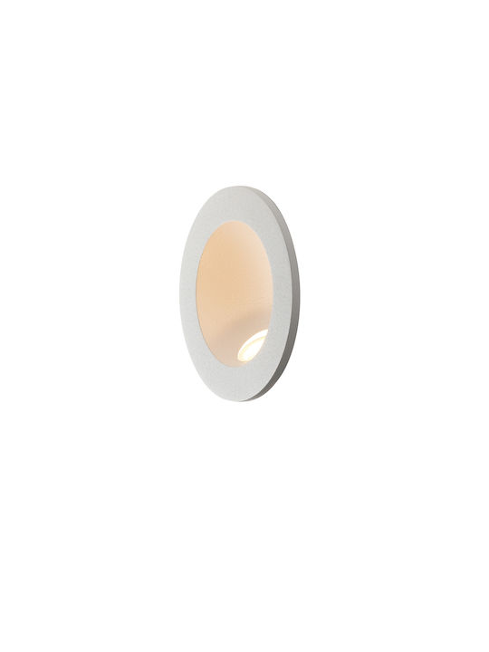 Fan Europe Onyx Στρογγυλό Μεταλλικό Χωνευτό Σποτ με Ενσωματωμένο LED και Φυσικό Λευκό Φως Λευκό