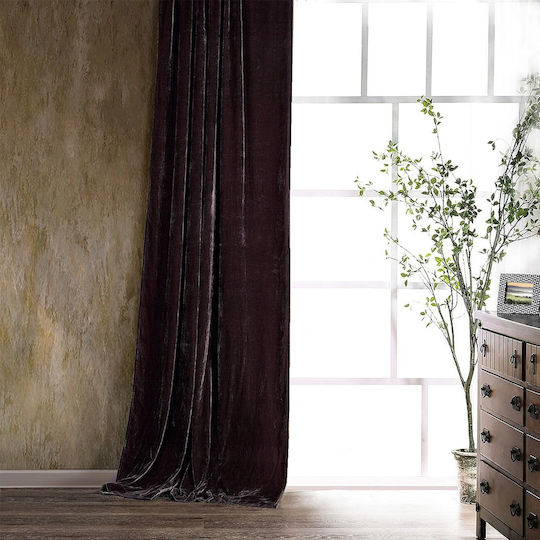 Saray Home Vorhang mit Bleistiftfalten Braune 300x280cm