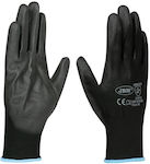 JBM Gloves Work Black Polyurethane