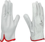 JBM Gloves Work White Leather