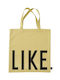 Design Letters Bumbac Shopping Bag Yellow