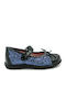 Παιδικές Μπαλαρίνες mit Bügel- und Schleifenverschluss Leder Blau