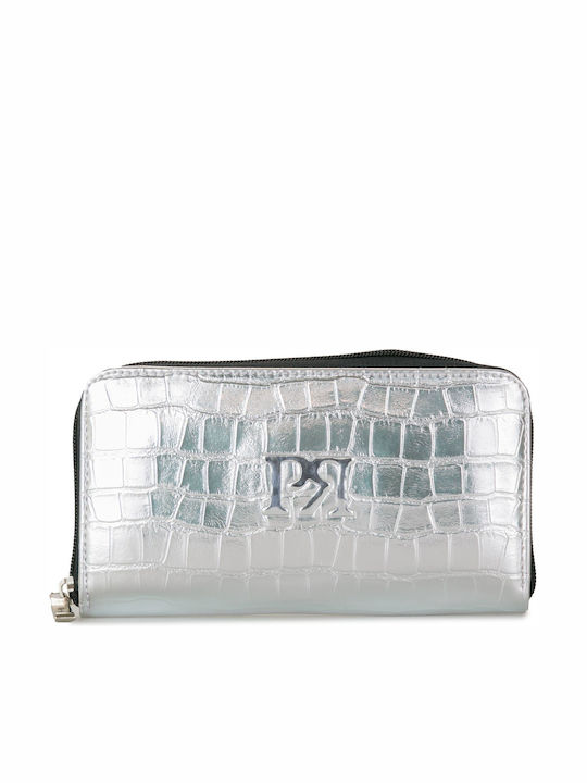 Pierro Accessories Μεγάλο Γυναικείο Πορτοφόλι Ασημί Pierro Accessories Μεγάλο Γυναικείο Πορτοφόλι Ασημί