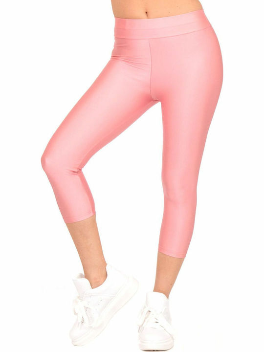 Silia D Women's Capri Legging Shiny Pink