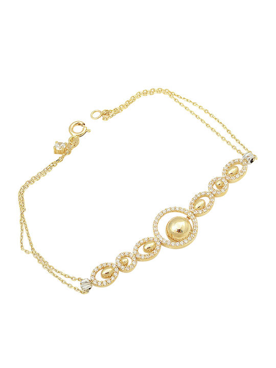 Kosmima Shop Bracelet Chain made of Gold 14K with Zircon