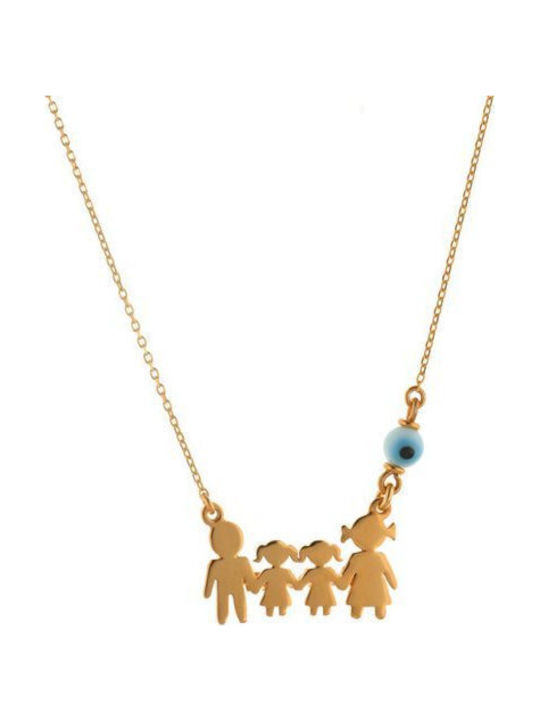 Paraxenies Necklace From Pink Gold Plated Silver