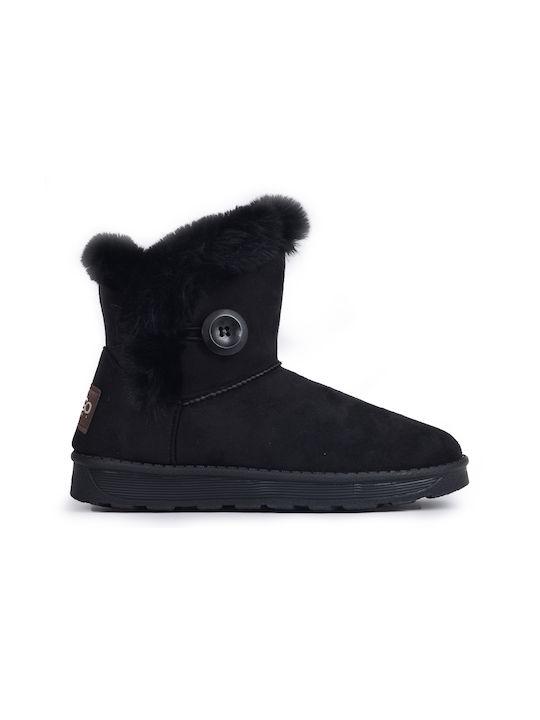 Piazza Shoes Women's Suede Boots Black