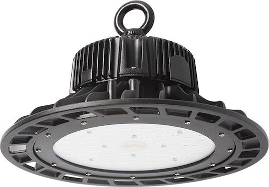 Lucas Lumină clopot comercială 100W Alb rece cu LED încorporat Negru