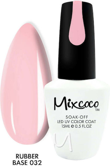 Mixcoco Base Coat for Semi-Permanent Nail Polish Rubber 15ml