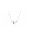 Iris Jewerly Necklace from White Gold 14K with Zircon