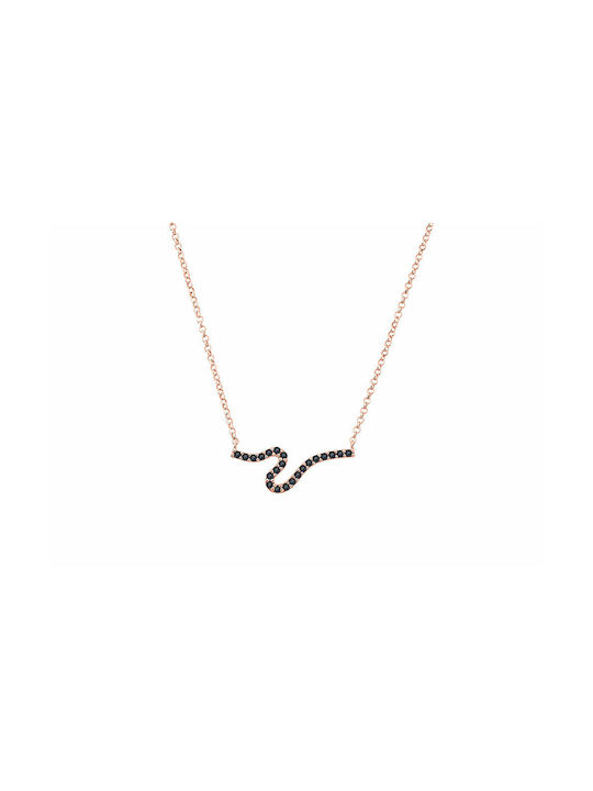 Iris Jewerly Necklace from Gold 14K with Zircon