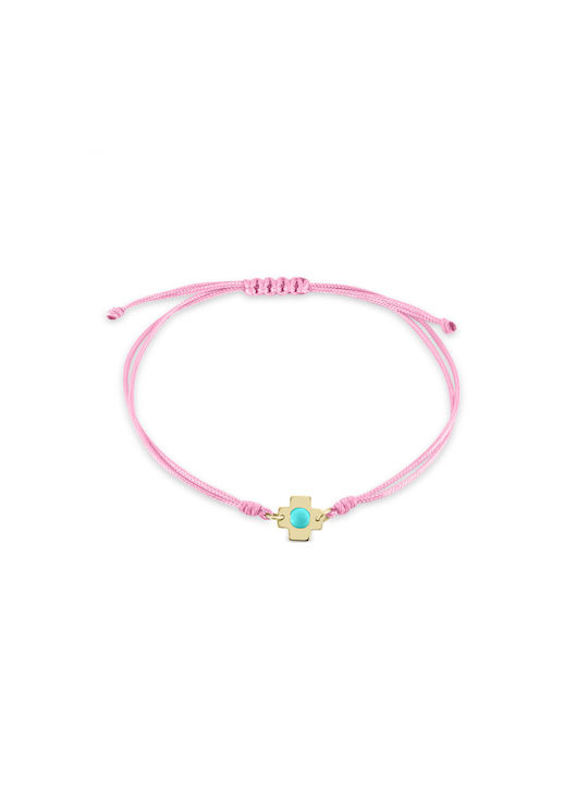 Chrilia Kids Bracelet from Gold 14K with Σταυρό