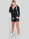 Women's Sweatshirt Jacket Hooded Black