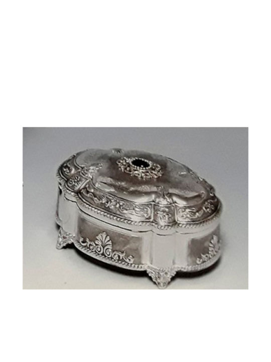 Karvounis Metallic Jewellery Box 13.5x10.6x7.3cm