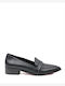 Leather Women's Loafers in Black Color
