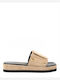 Flache Sandalen für Damen Flatforms in Beige Farbe