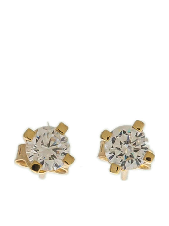 Papadopoulos Gold Ohrringe aus Gold 14K mit Steinen