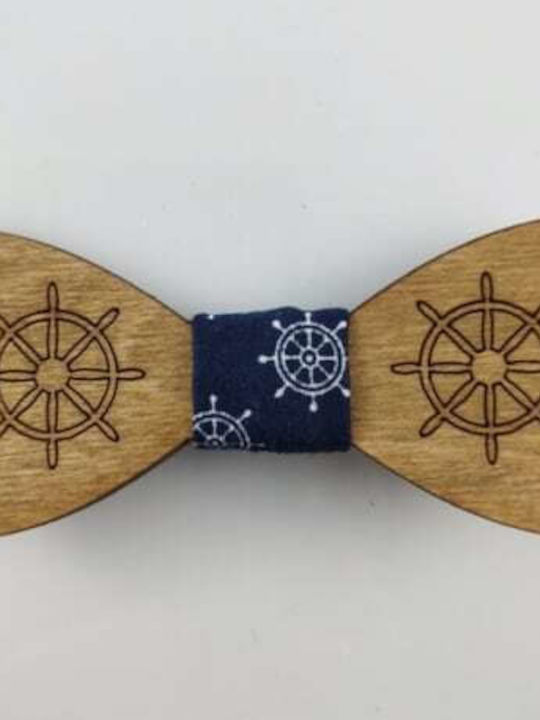 Bonjour Bebe Kids Wooden Bow Tie Navy Blue