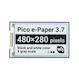 3.7inch E-paper E-ink Display Module Raspberry Pi Pico 480×280 Black White 4 Grayscale Spi