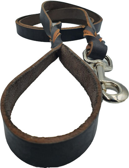 ByLeather Λουρί/Οδηγός Σκύλου Δερμάτινο σε Ασημί χρώμα