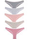 Βαμβακερά Damen Brasilien 3Pack mit Spitze Grey-beige-coral.